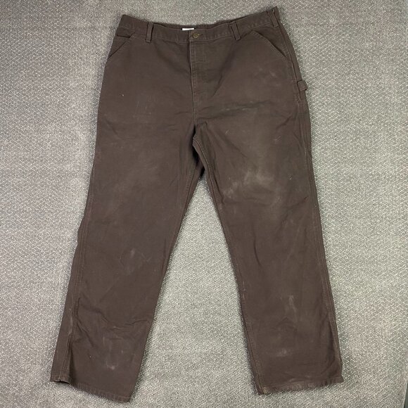 Carhartt B11 DKB Original Dungaree Fit Carpenter Work Pants 42x34 Actual 40x32.5 - Picture 1 of 13